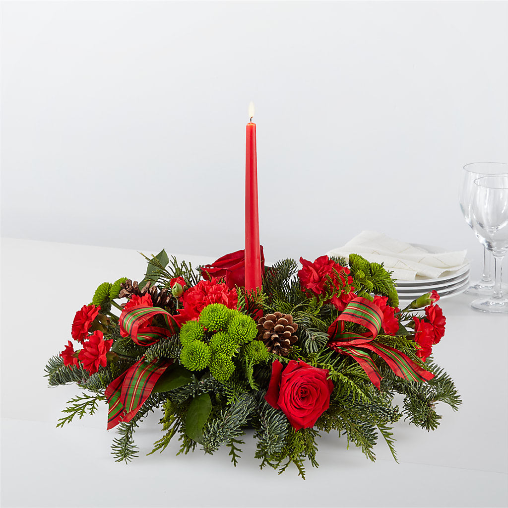 By the Candlelight Centerpiece – Flowers By Design, Midland TX