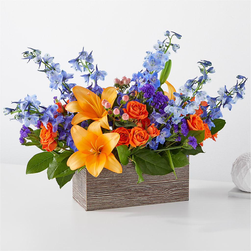 Radiant Citrus Box Bouquet – Flowers By Design, Midland TX