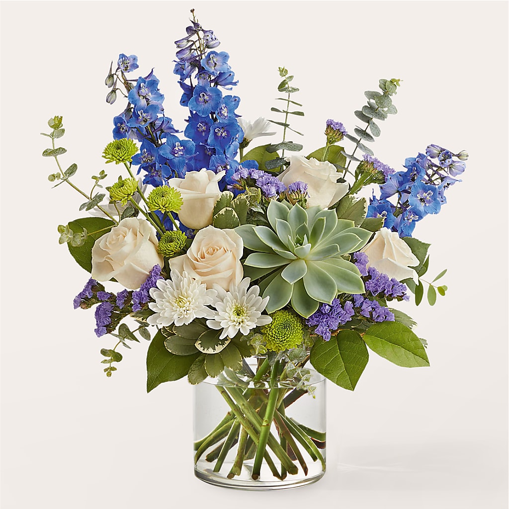 Cerulean Waves Bouquet – Flowers By Design, Midland TX