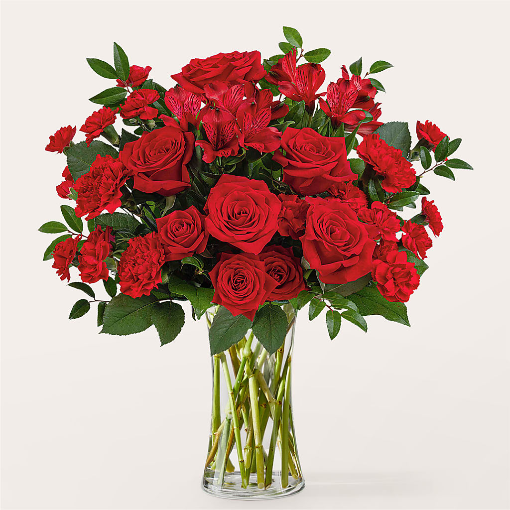 Brilliant Ruby Bouquet – Flowers By Design, Midland TX