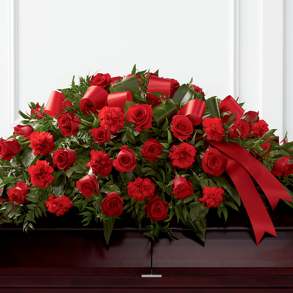 Tribute of Life Casket Spray – Flowers By Design, Midland TX