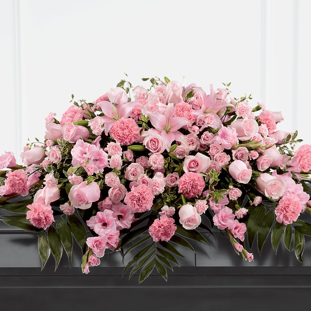 Garden of Comfort Casket Spray (Standard) – Flowers By Design, Midland TX