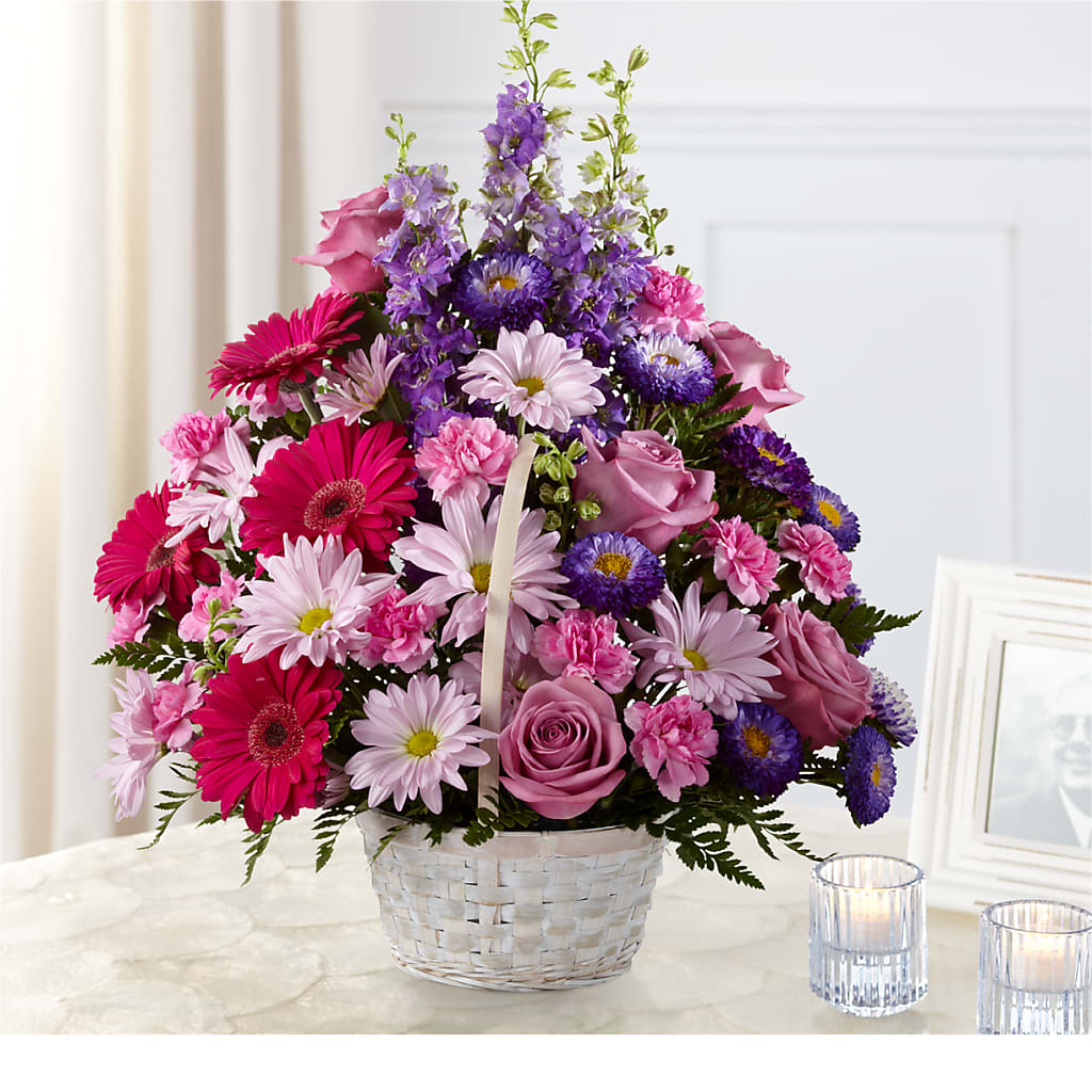 Pastel Peace Basket – Flowers By Design, Midland TX