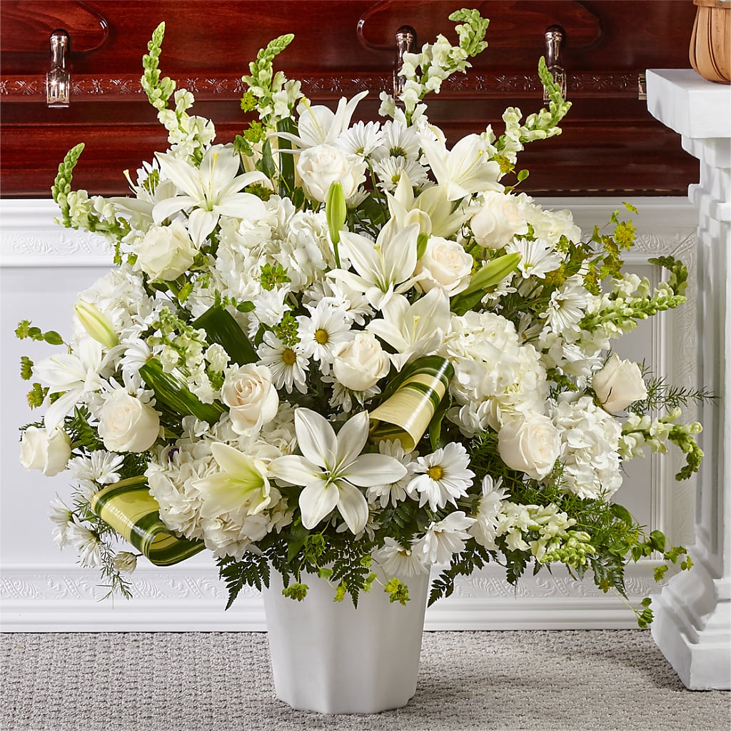 Thoughts of Tranquility Floor Basket – Flowers By Design, Midland TX