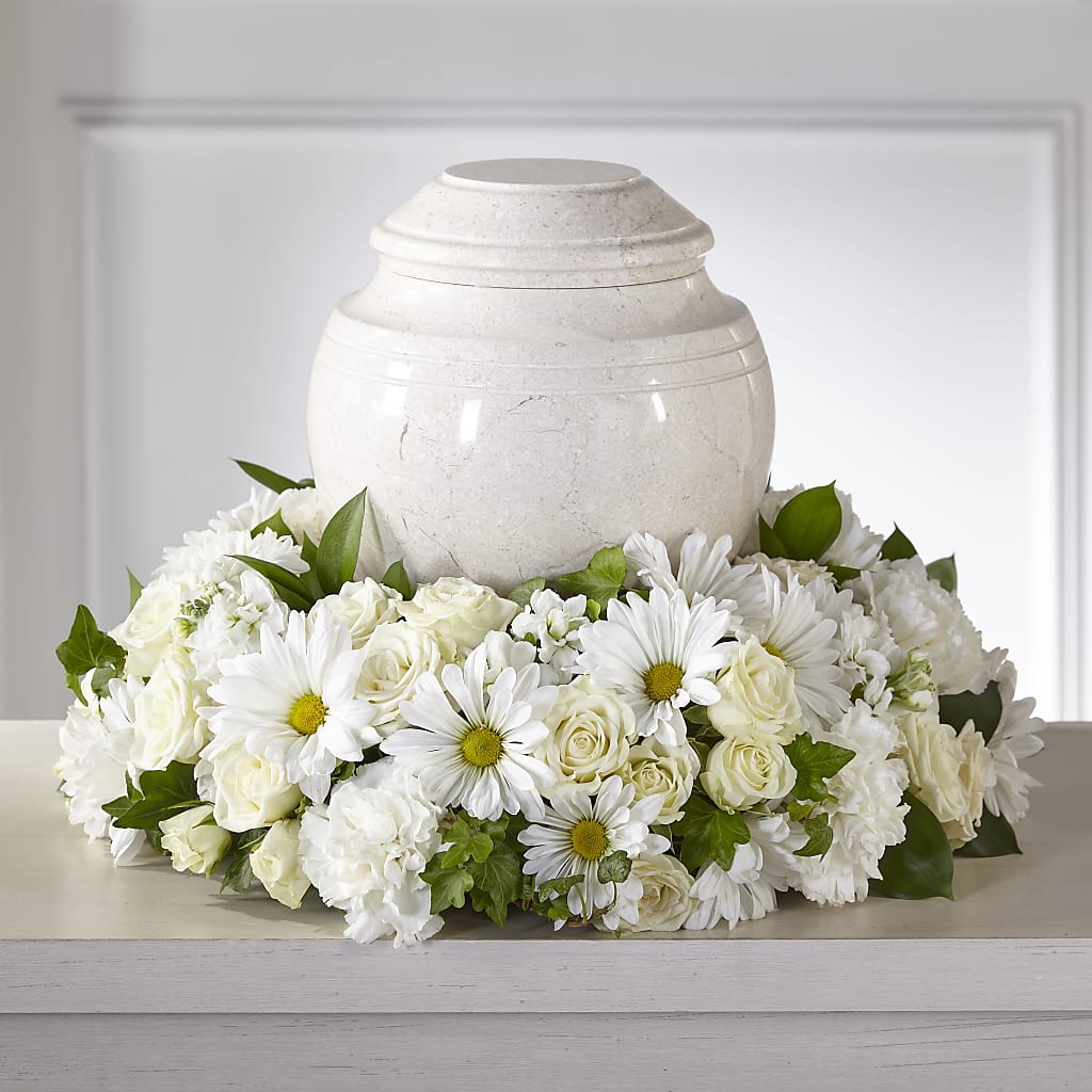 Ivory Gardens Cremation Adornment – Flowers By Design, Midland TX