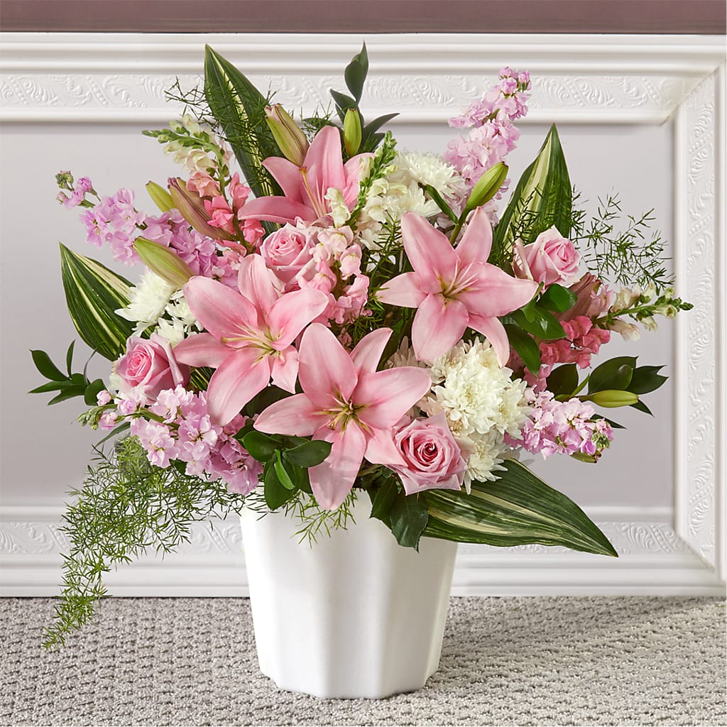 Simply Serene Floor Basket – Flowers By Design, Midland TX