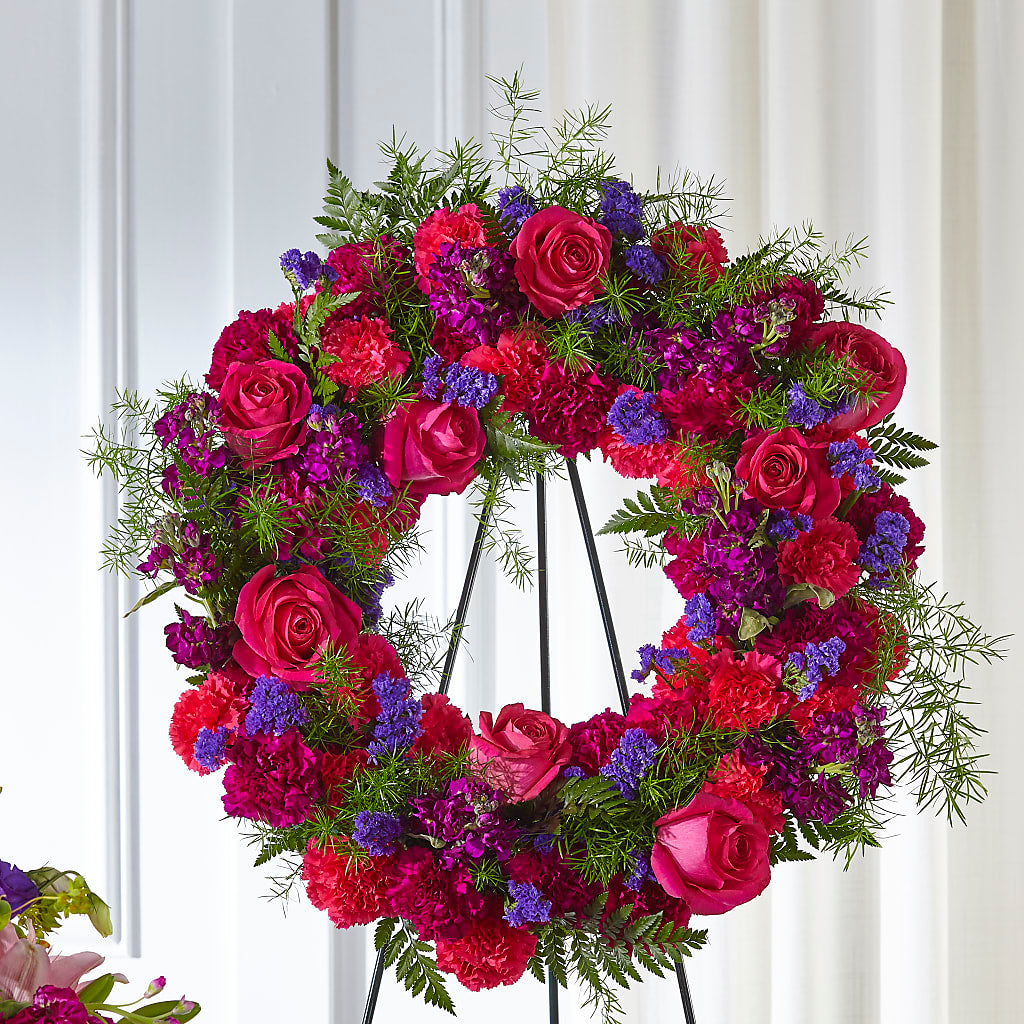 Calming Colors Wreath – Flowers By Design, Midland TX