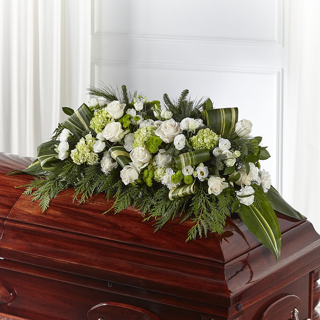 Hopeful Gesture Casket Spray – Flowers By Design, Midland TX
