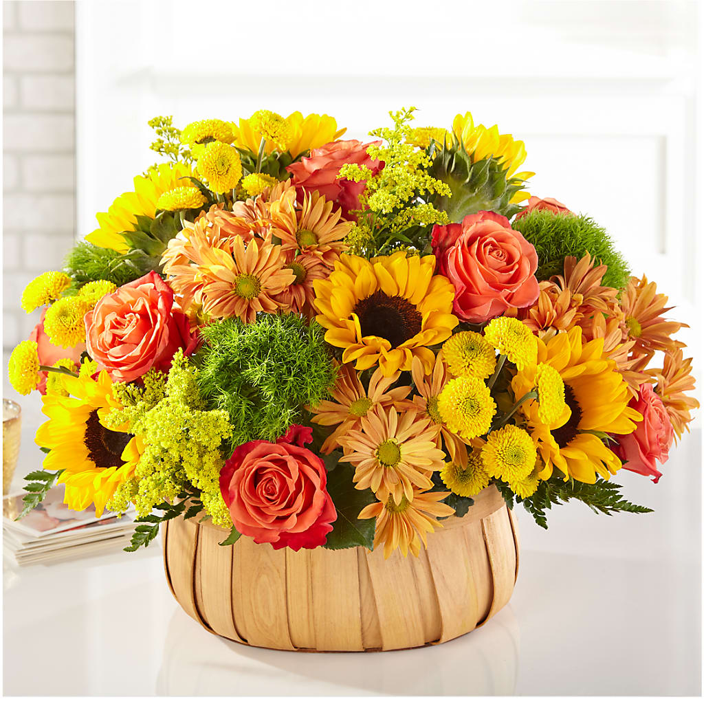 Harvest Sunflower Basket – Flowers By Design, Midland TX