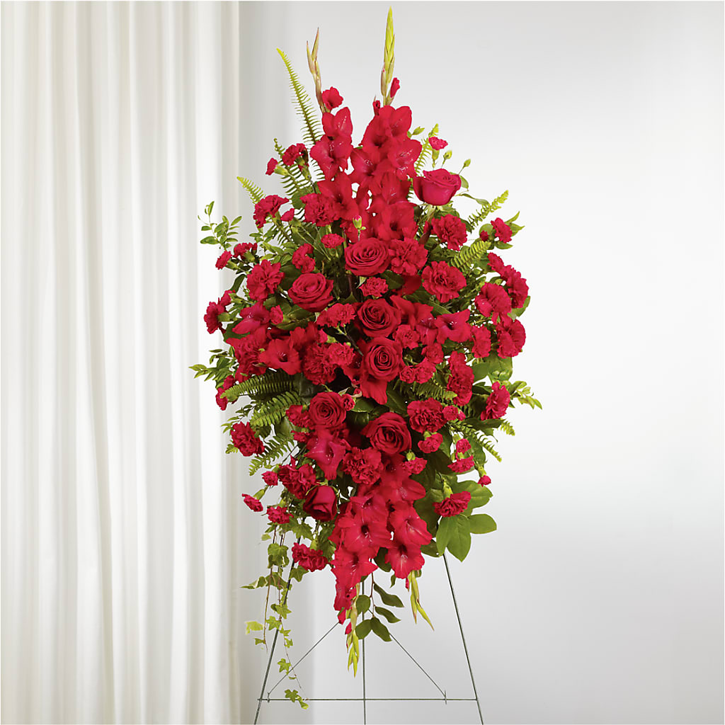 From the Heart Standing Spray – Flowers By Design, Midland TX