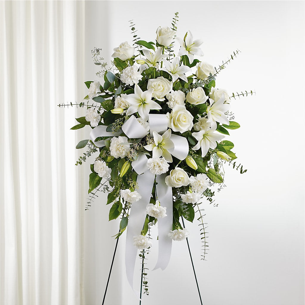 With Care Standing Spray – Flowers By Design, Midland TX