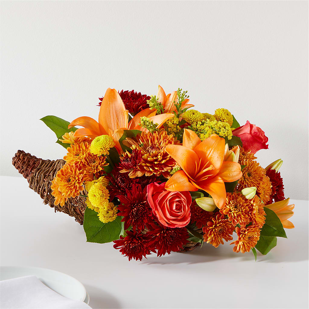 Bouquet of Blessings Cornucopia – Flowers By Design, Midland TX