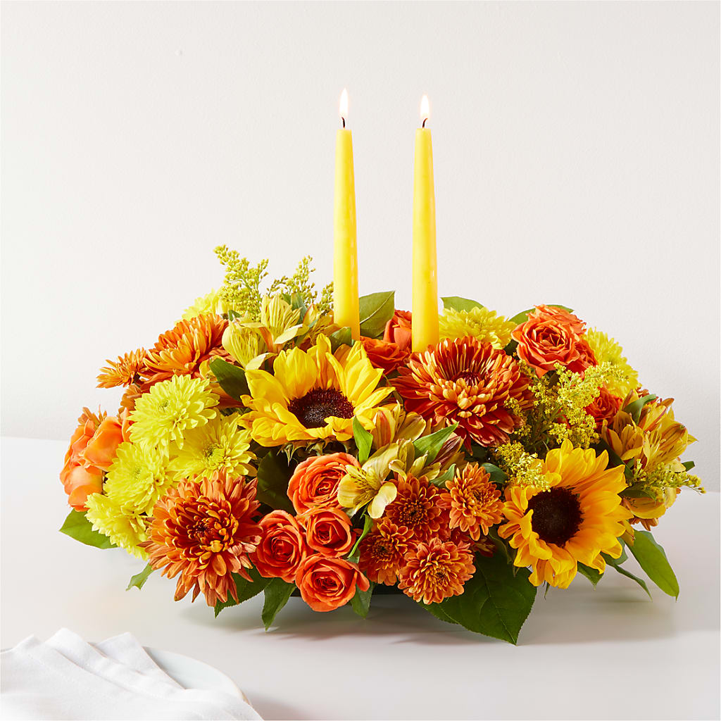 Autumn Harmony Centerpiece – Flowers By Design, Midland TX