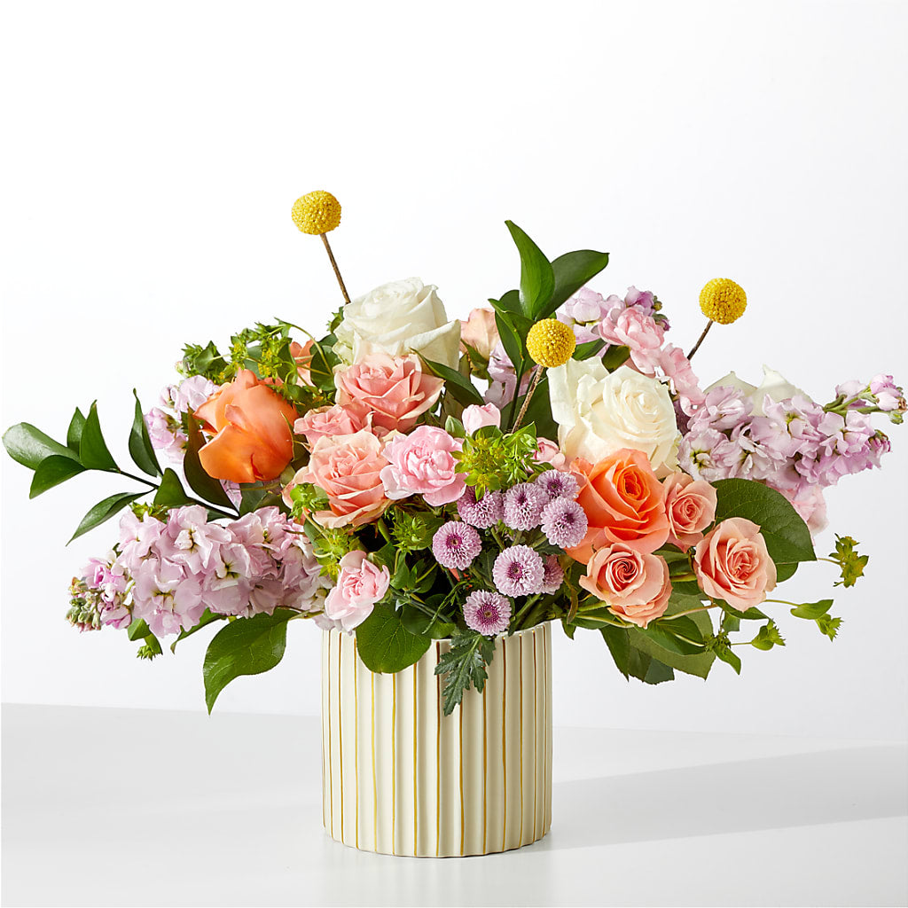 French Market Bouquet with Ivory Vase – Flowers By Design, Midland TX