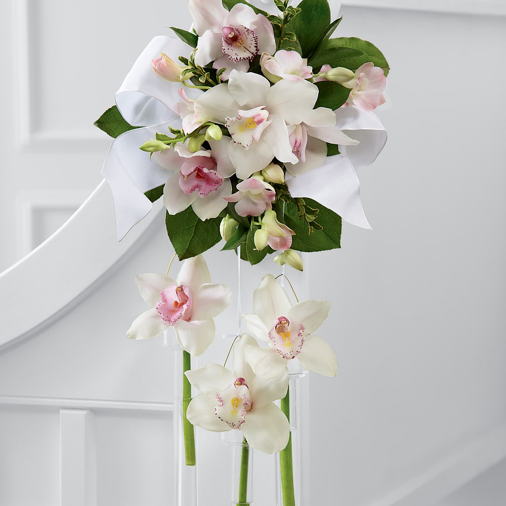 Perfect Entrance Pew Arrangement – Flowers By Design, Midland TX