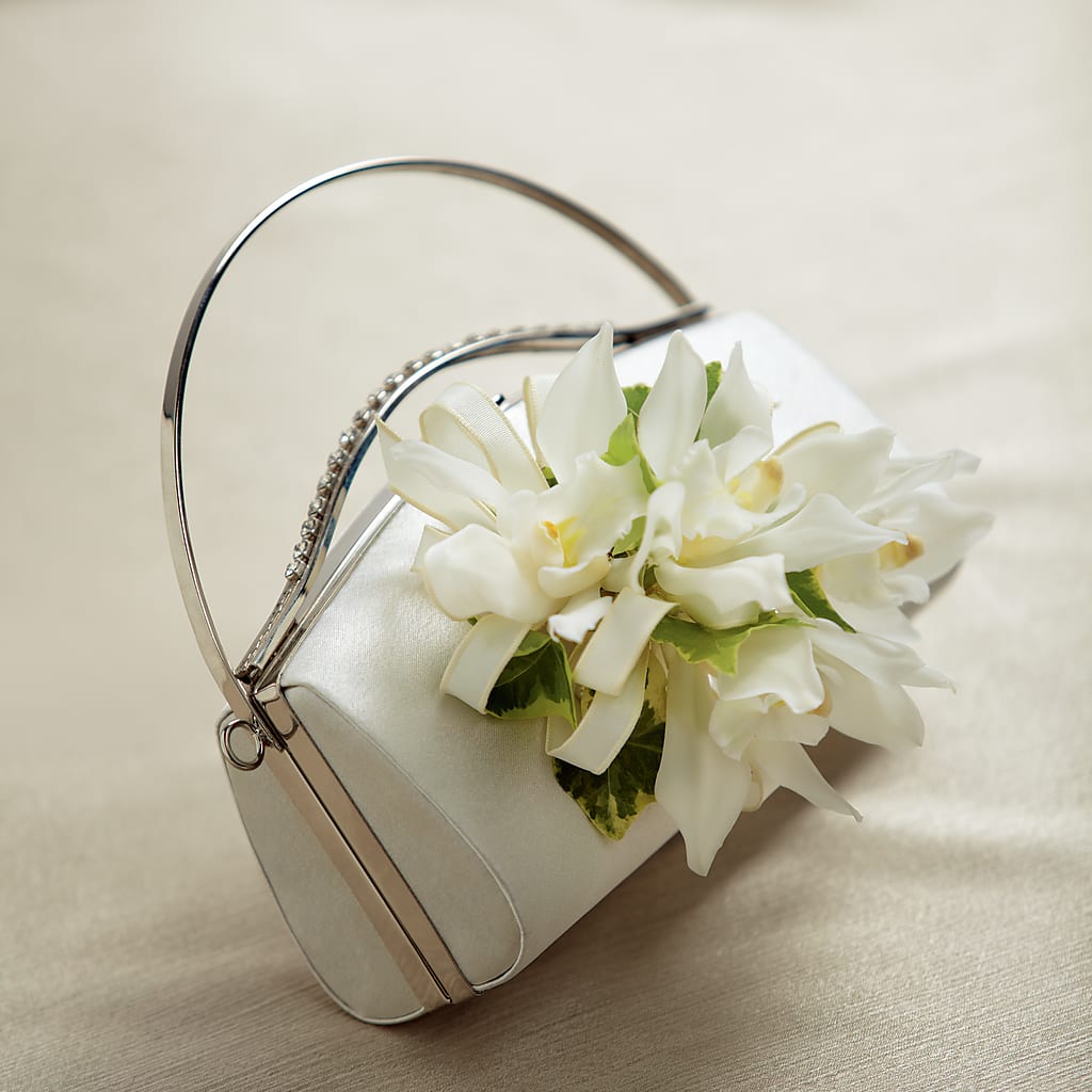 White Purse Decor – Flowers By Design, Midland TX