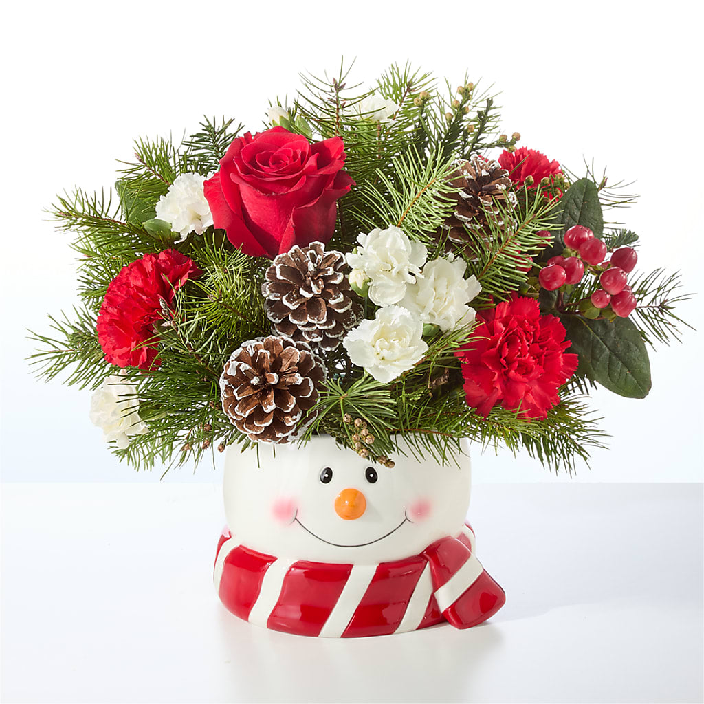 Jolly Snowman Bouquet –  Flowers By Design, Midland TX