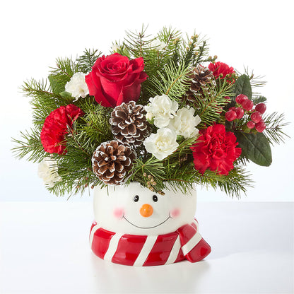 Jolly Snowman Bouquet –  Flowers By Design, Midland TX