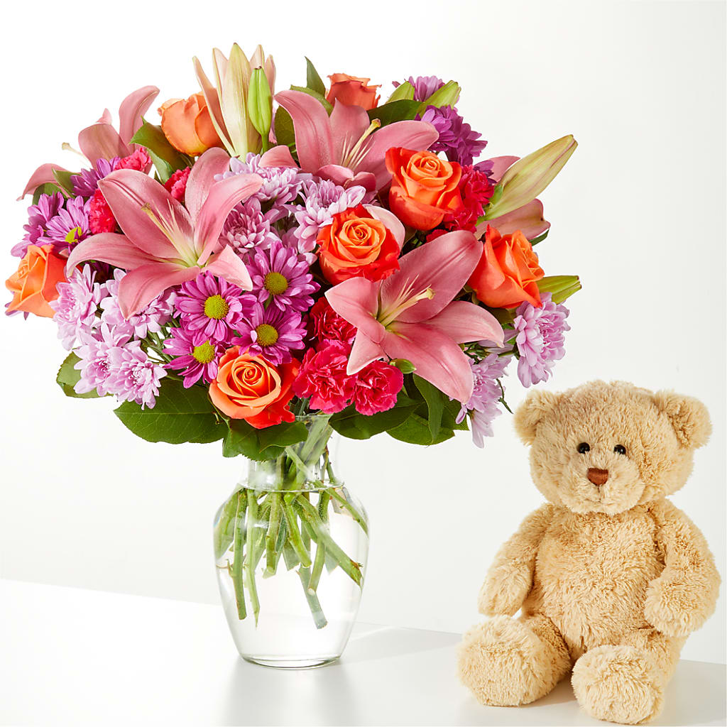 One and Only Bouquet and Bear Bundle –  Flowers By Design, Midland TX