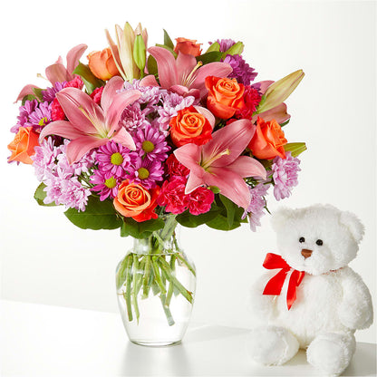 One and Only Bouquet and Bear Bundle –  Flowers By Design, Midland TX