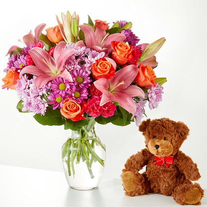 One and Only Bouquet and Bear Bundle –  Flowers By Design, Midland TX