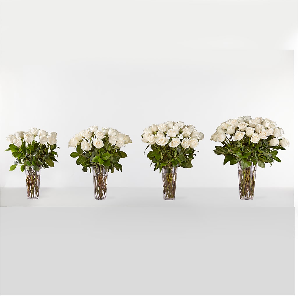 Long Stem White Rose Bouquet –  Flowers By Design, Midland TX