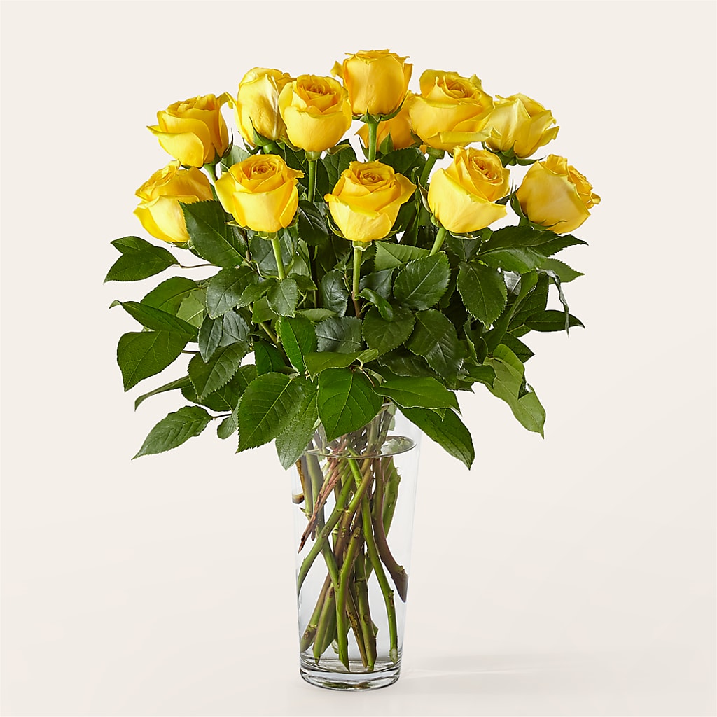 Long Stem Yellow Rose Bouquet –  Flowers By Design, Midland TX