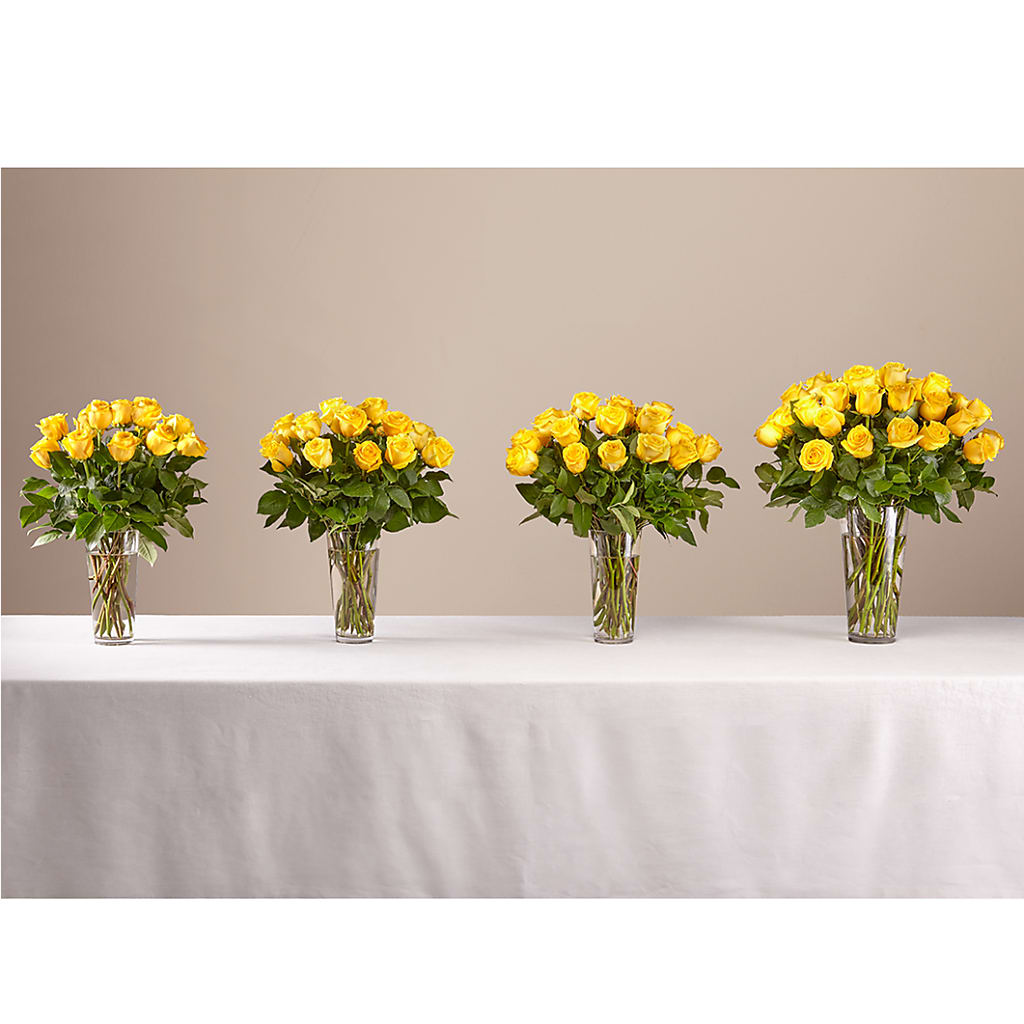 Long Stem Yellow Rose Bouquet –  Flowers By Design, Midland TX