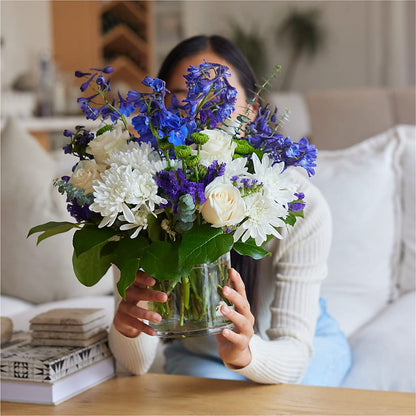 Cerulean Waves Bouquet –  Flowers By Design, Midland TX