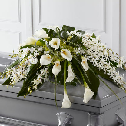 Angel Wings Casket Spray –  Flowers By Design, Midland TX