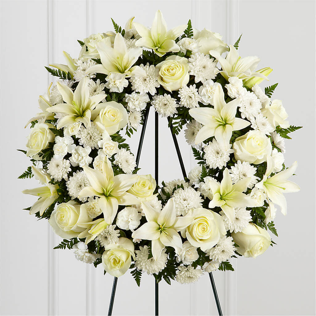 Treasured Tribute Wreath –  Flowers By Design, Midland TX