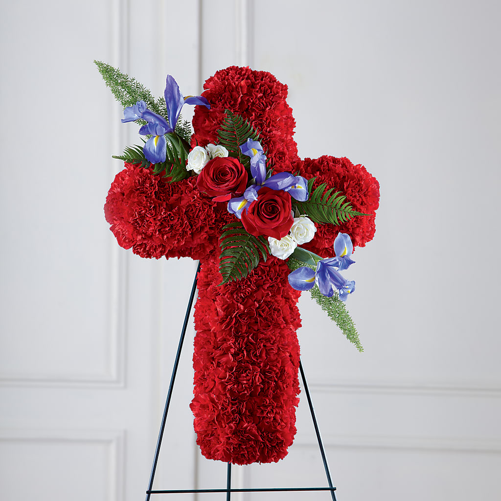 Faithful Hero Floral Cross –  Flowers By Design, Midland TX
