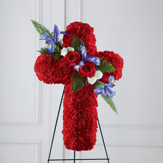 Faithful Hero Floral Cross –  Flowers By Design, Midland TX