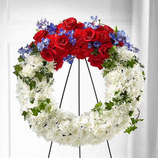 Patriotic Passion Wreath –  Flowers By Design, Midland TX