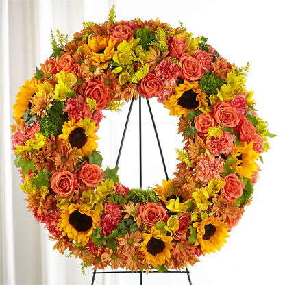Autumnal Memories Wreath (Standard) –  Flowers By Design, Midland TX