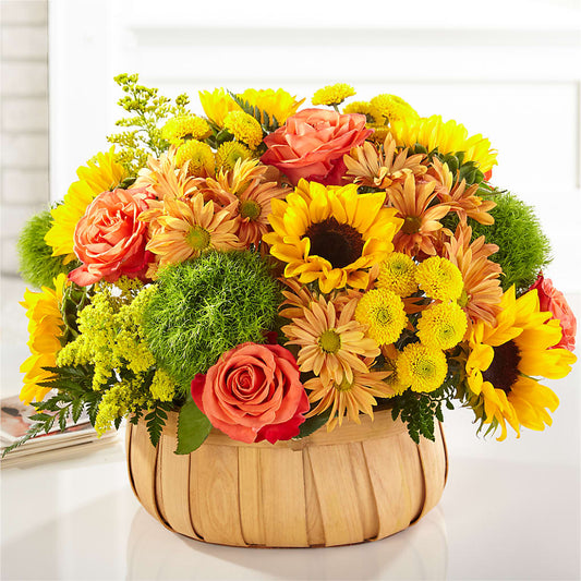 Harvest Sunflower Basket –  Flowers By Design, Midland TX