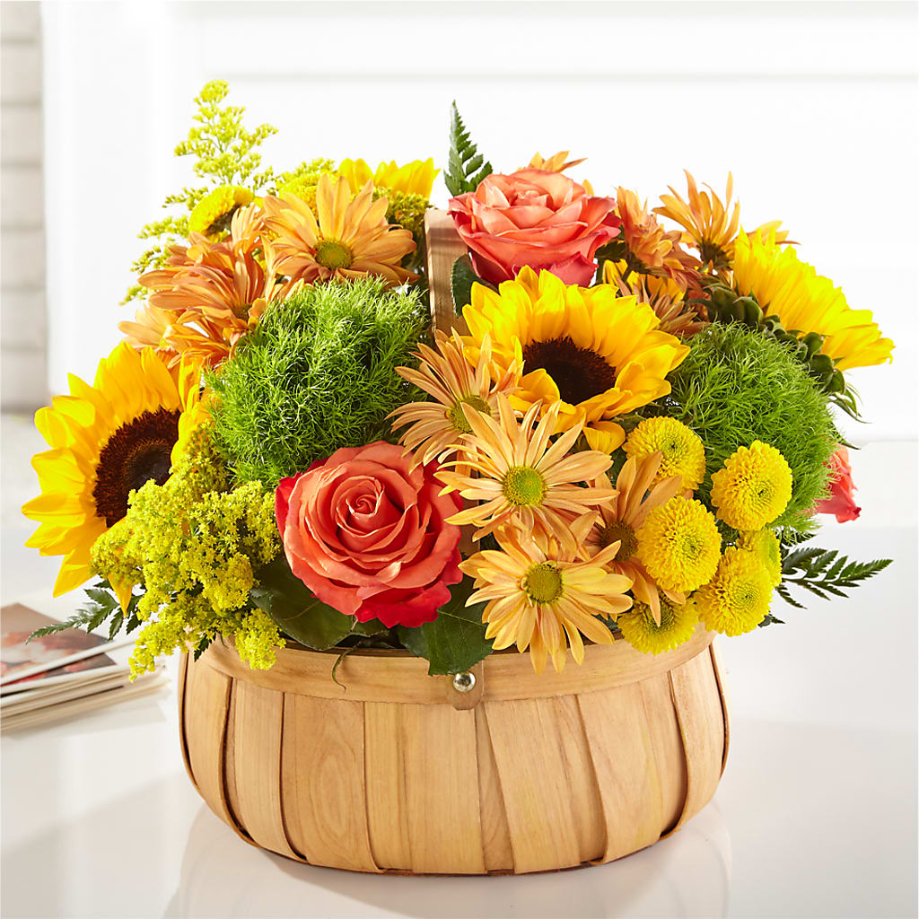 Harvest Sunflower Basket –  Flowers By Design, Midland TX