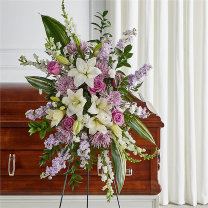 Grateful Hearts Standing Spray –  Flowers By Design, Midland TX