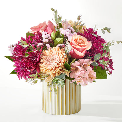 Berry Cobbler Bouquet with Ivory Vase –  Flowers By Design, Midland TX