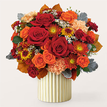 Merlot Bouquet with Ivory Vase –  Flowers By Design, Midland TX