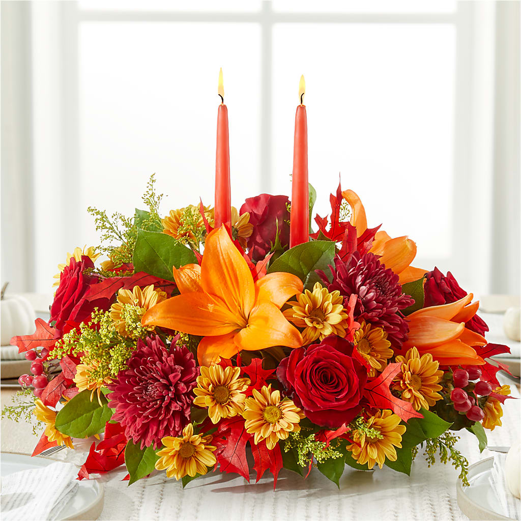 Autumn's Embrace Centerpiece –  Flowers By Design, Midland TX
