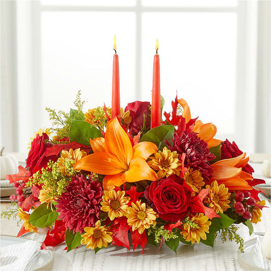 Autumn's Embrace Centerpiece –  Flowers By Design, Midland TX