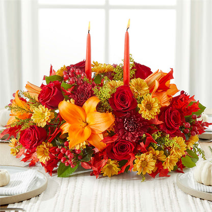 Autumn's Embrace Centerpiece –  Flowers By Design, Midland TX