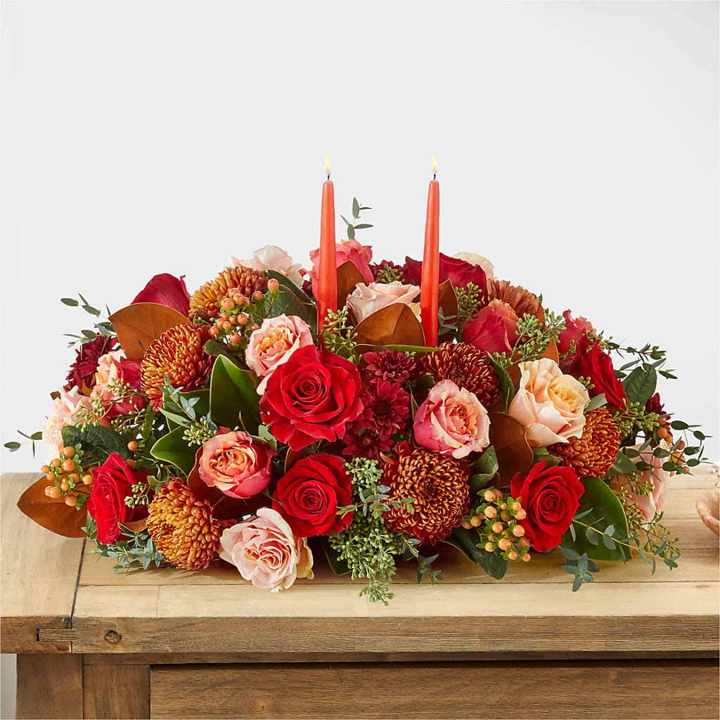 Gather Near Centerpiece –  Flowers By Design, Midland TX
