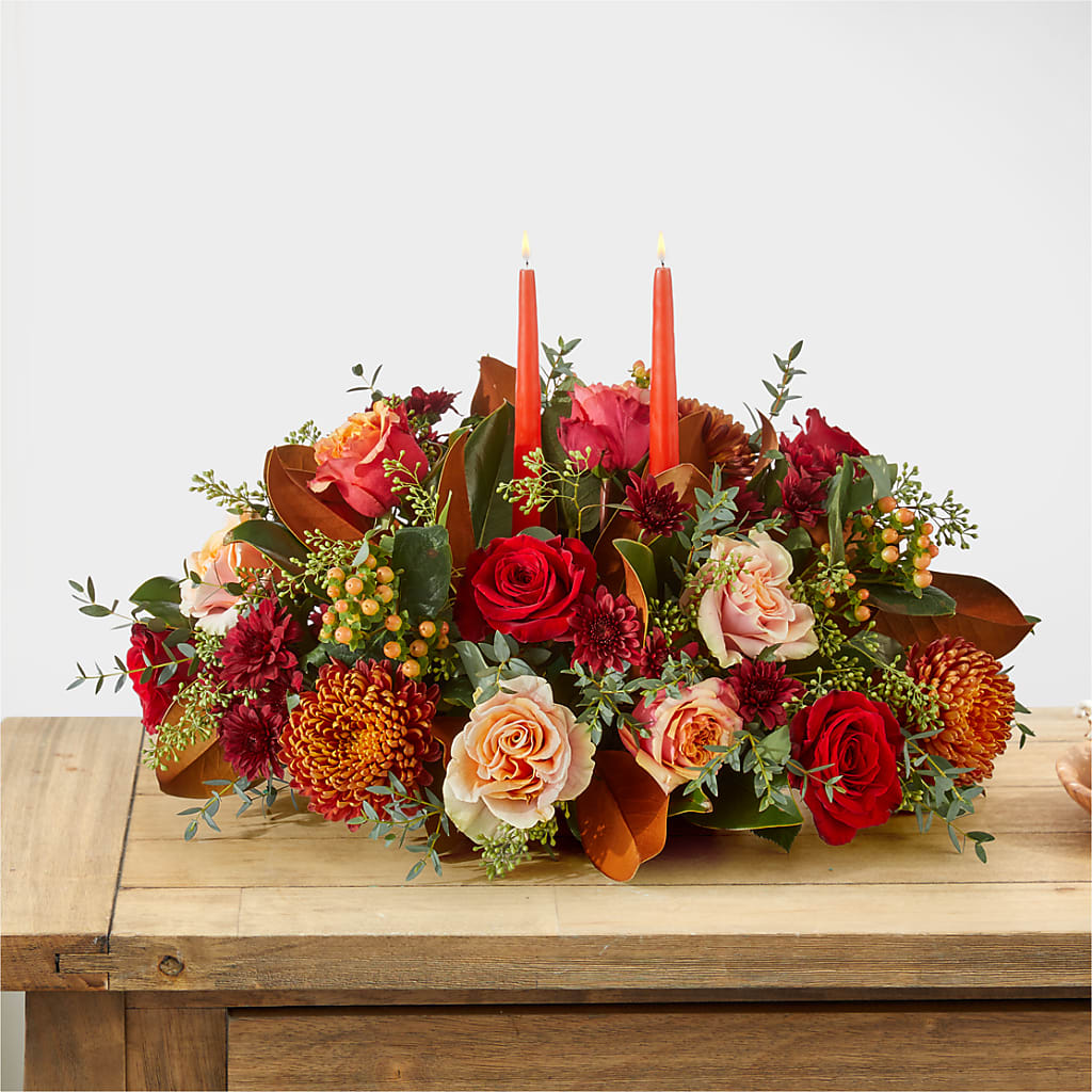 Gather Near Centerpiece –  Flowers By Design, Midland TX
