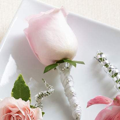 Pink Rose Boutonniere –  Flowers By Design, Midland TX