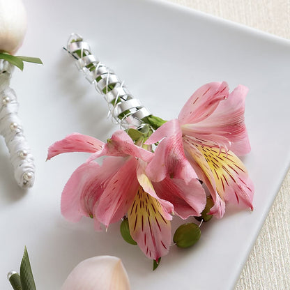 Pink Peruvian Lily Boutonniere –  Flowers By Design, Midland TX