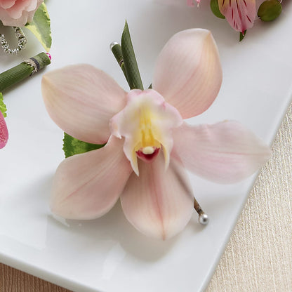 Pink Cymbidium Boutonniere –  Flowers By Design, Midland TX