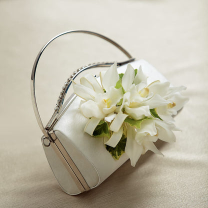 White Purse Decor –  Flowers By Design, Midland TX